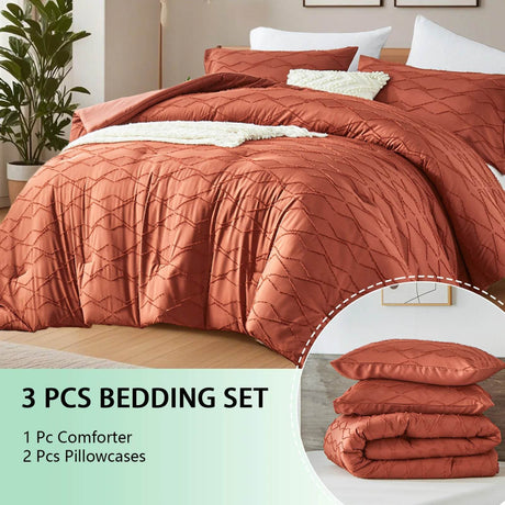 Extra Soft 3 - Piece Microfiber Quilt And Pillowcase Set - Calmora - Sleep Galleria