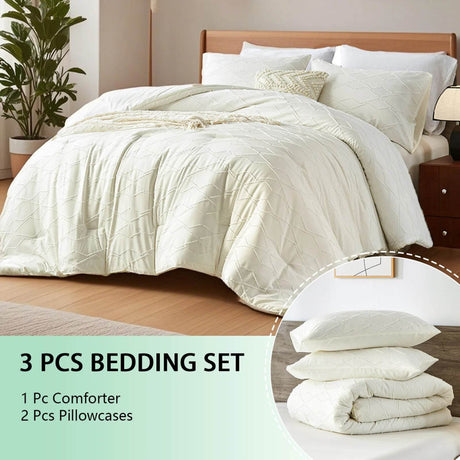 Extra Soft 3 - Piece Microfiber Quilt And Pillowcase Set - Calmora - Sleep Galleria