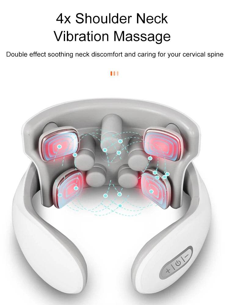 Four-Head Composite Neck Massager With Heating Vibration - Sleep Galleria