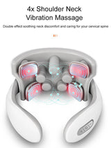 Four-Head Composite Neck Massager With Heating Vibration - Sleep Galleria