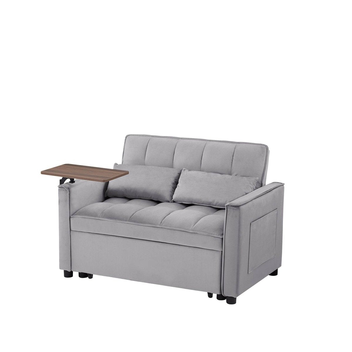 Grey Velvet Convertible Sofa Bed - Sleep Galleria