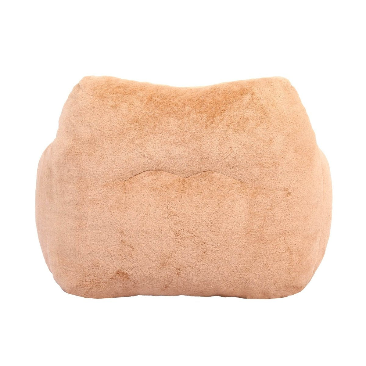Large Brown Faux Fur Foam Beanbag Chair - Sleep Galleria