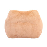 Large Brown Faux Fur Foam Beanbag Chair - Sleep Galleria