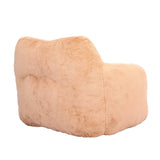 Large Brown Faux Fur Foam Beanbag Chair - Sleep Galleria