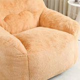 Large Brown Faux Fur Foam Beanbag Chair - Sleep Galleria