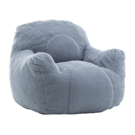 Light Blue Teddy Foam Bean Bag Chair - Calmora - Sleep Galleria
