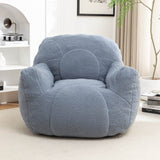 Light Blue Teddy Foam Bean Bag Chair - Calmora - Sleep Galleria