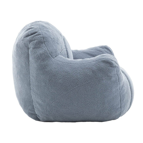 Light Blue Teddy Foam Bean Bag Chair - Calmora - Sleep Galleria