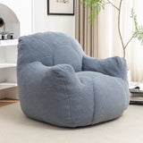 Light Blue Teddy Foam Bean Bag Chair - Calmora - Sleep Galleria
