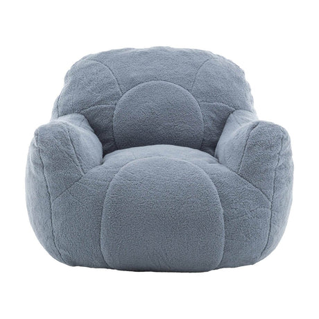 Light Blue Teddy Foam Bean Bag Chair - Calmora - Sleep Galleria