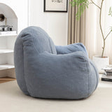 Light Blue Teddy Foam Bean Bag Chair - Calmora - Sleep Galleria