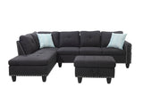 Linen Blend Foam-Filled Sectional Sofa - Sleep Galleria