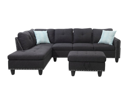 Linen Blend Foam - Filled Sectional Sofa - Calmora - Sleep Galleria