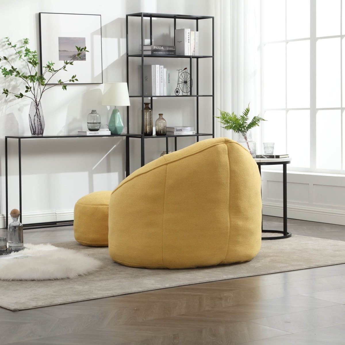 Microfiber Foam Filled Bean Bag Chair - Calmora - Sleep Galleria
