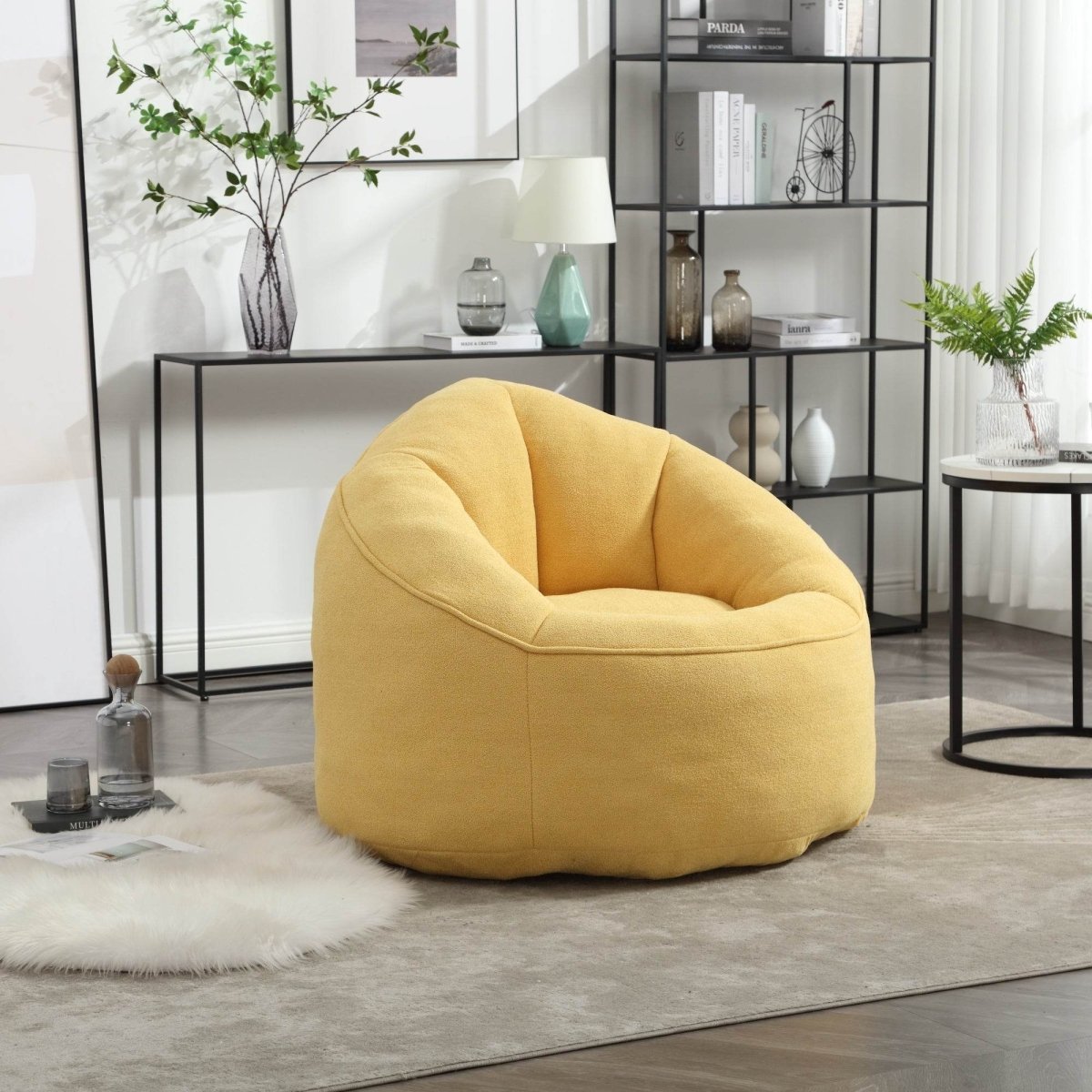 Microfiber Foam Filled Bean Bag Chair - Calmora - Sleep Galleria