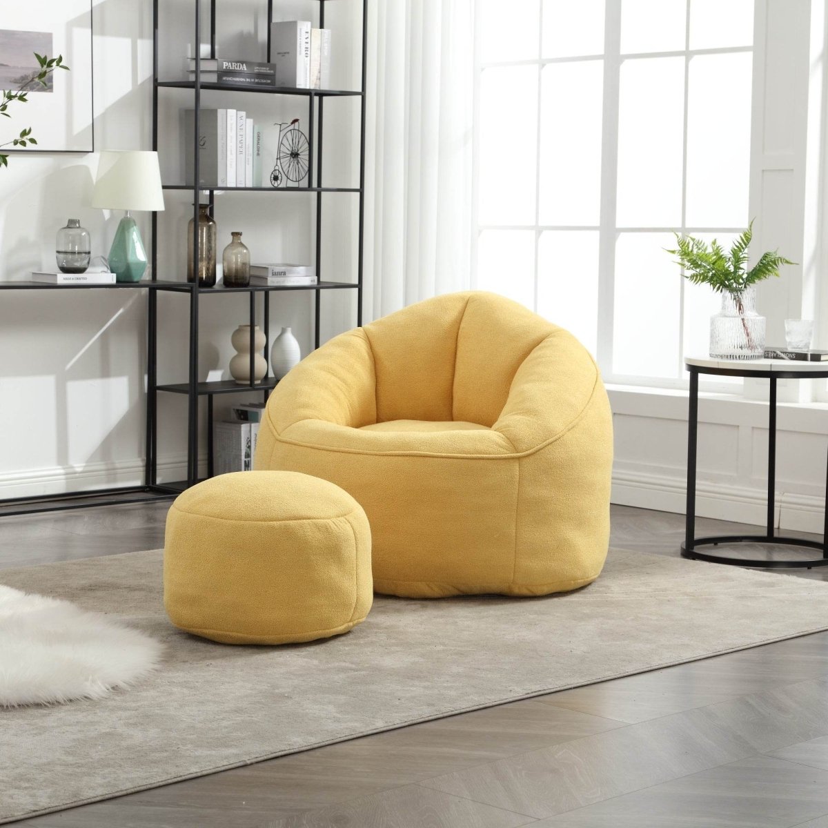 Microfiber Foam Filled Bean Bag Chair - Calmora - Sleep Galleria