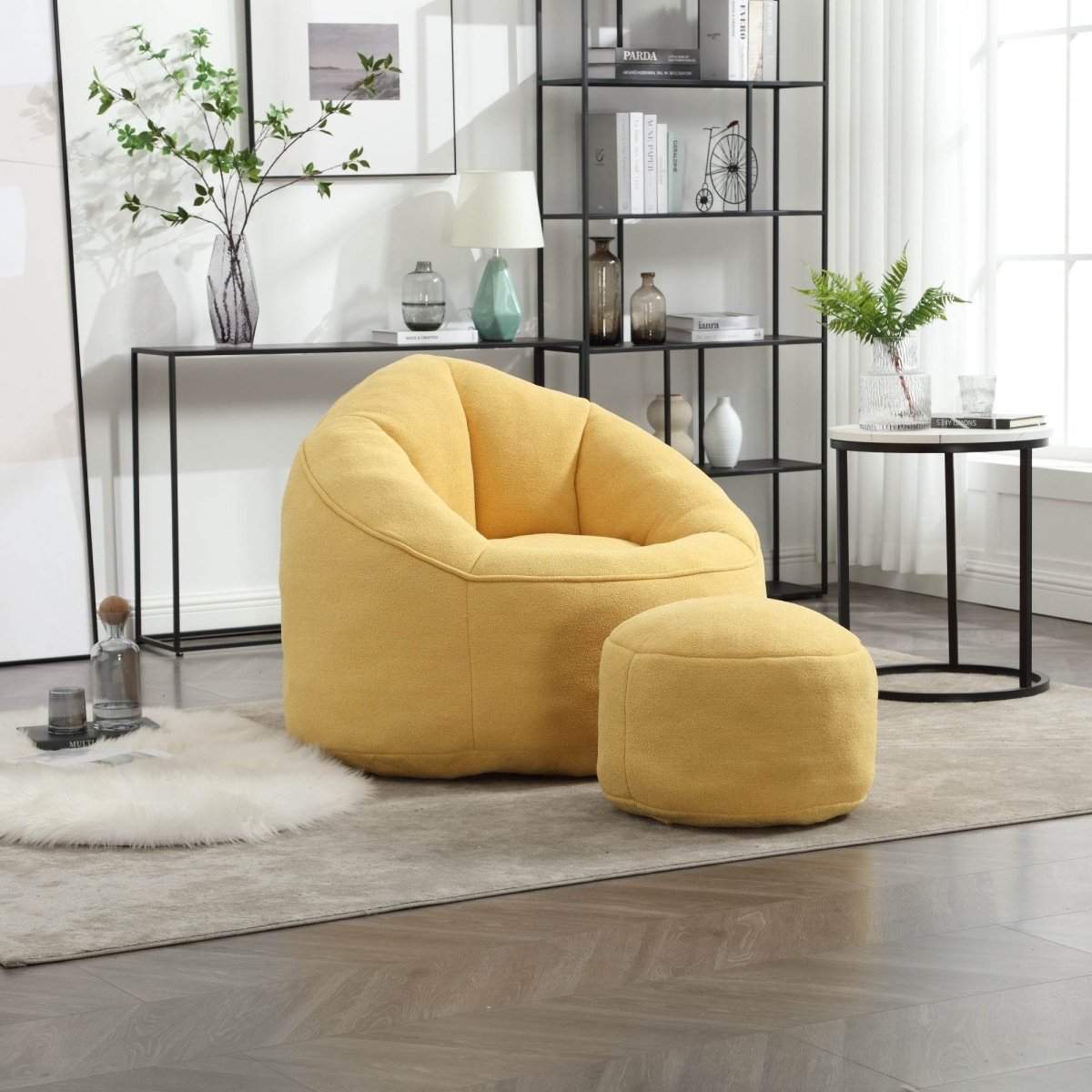Microfiber Foam Filled Bean Bag Chair - Calmora - Sleep Galleria