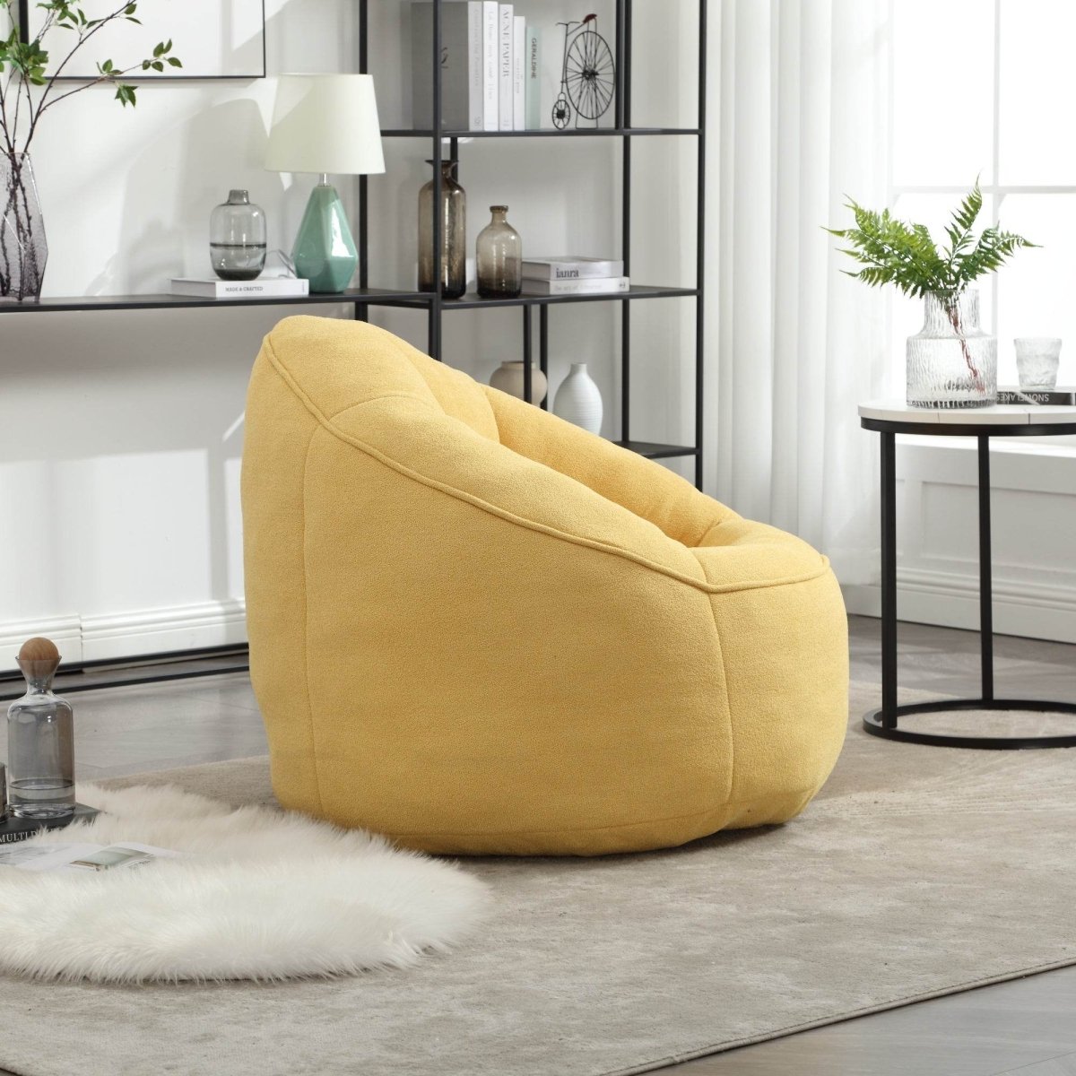 Microfiber Foam Filled Bean Bag Chair - Calmora - Sleep Galleria