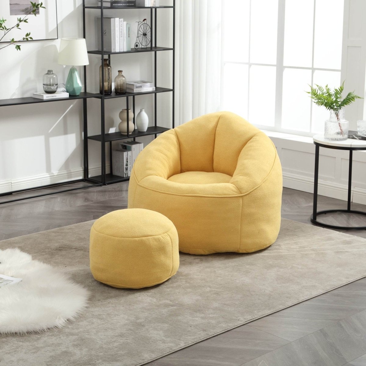 Microfiber Foam Filled Bean Bag Chair - Calmora - Sleep Galleria