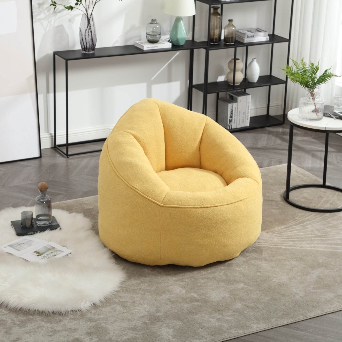 Microfiber Foam Filled Bean Bag Chair - Calmora - Sleep Galleria