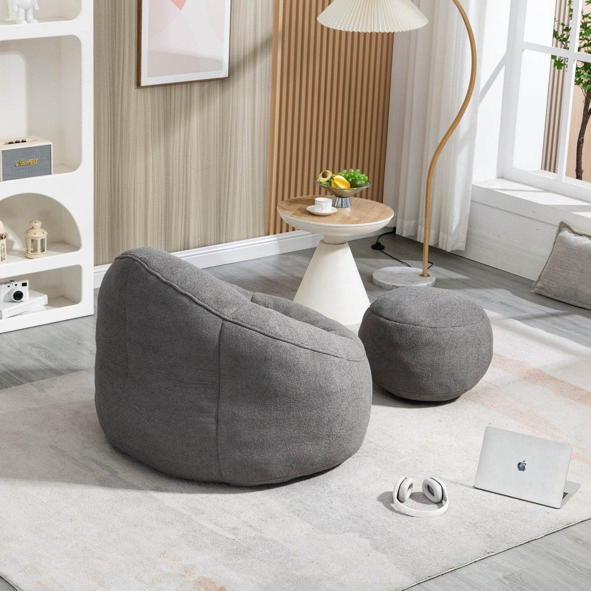 Microfiber Foam Filled Bedding Bean Bag Chair - Sleep Galleria
