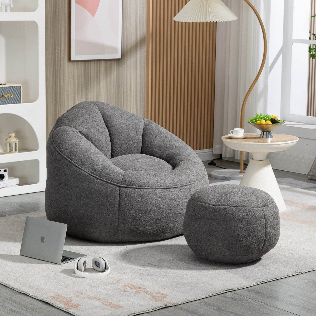 Microfiber Foam Filled Bedding Bean Bag Chair - Sleep Galleria
