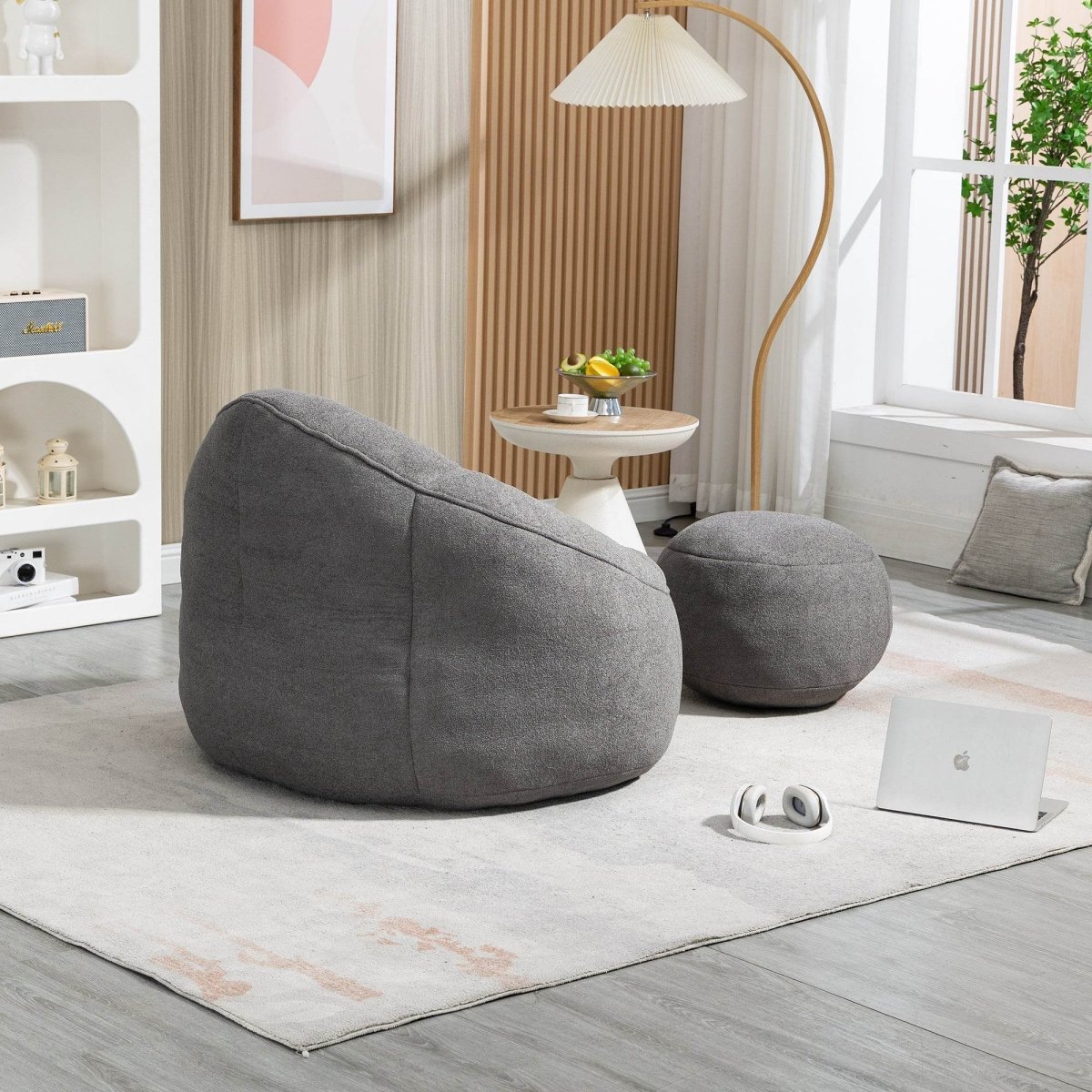 Microfiber Foam Filled Bedding Bean Bag Chair - Sleep Galleria