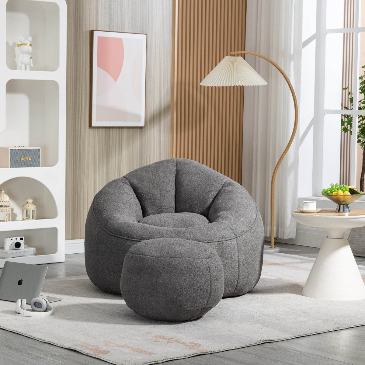 Microfiber Foam Filled Bedding Bean Bag Chair - Sleep Galleria