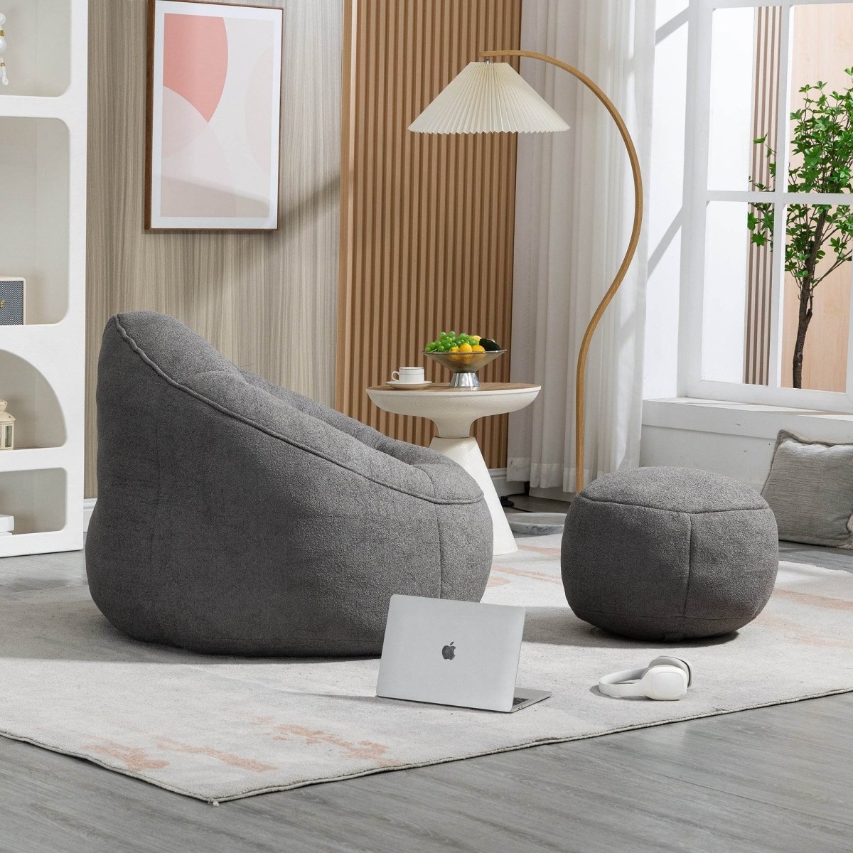 Microfiber Foam Filled Bedding Bean Bag Chair - Sleep Galleria