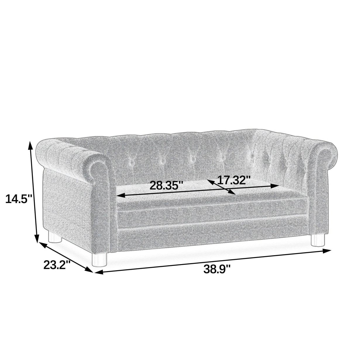Modern Elevated Foam Pet Bed For Small Medium Dogs - Sleep Galleria