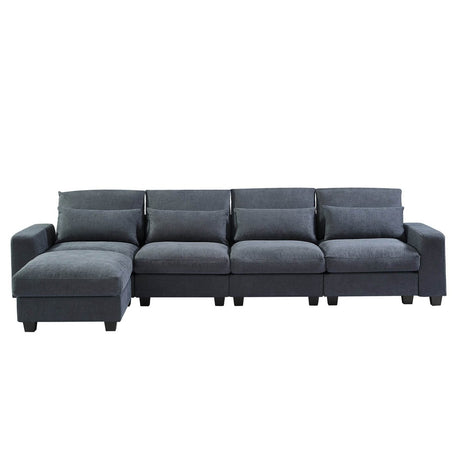 Modern Feather Filled Sectional Sofa - Calmora - Sleep Galleria