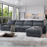 Modern Feather Filled Sectional Sofa - Sleep Galleria