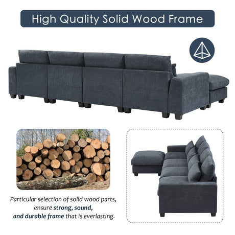 Modern Feather Filled Sectional Sofa - Calmora - Sleep Galleria
