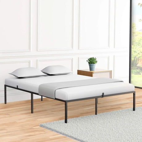 Modern Reinforced Steel No Box Spring Bed Frame - Calmora - Sleep Galleria
