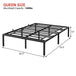 Modern Reinforced Steel No Box Spring Bed Frame - Calmora - Sleep Galleria