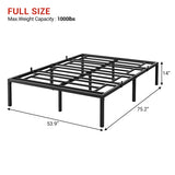 Modern Reinforced Steel No Box Spring Bed Frame - Calmora - Sleep Galleria