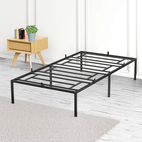 Modern Reinforced Steel No Box Spring Bed Frame - Calmora - Sleep Galleria