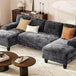 Modern U - Shaped Sectional Living Room Sofa - Calmora - Sleep Galleria