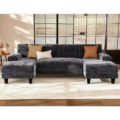 Modern U - Shaped Sectional Living Room Sofa - Calmora - Sleep Galleria