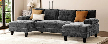 Modern U - Shaped Sectional Living Room Sofa - Calmora - Sleep Galleria