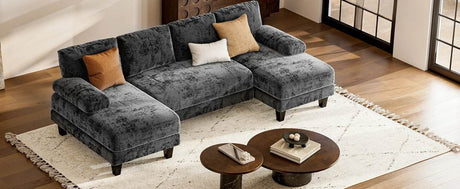 Modern U - Shaped Sectional Living Room Sofa - Calmora - Sleep Galleria