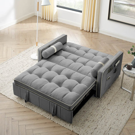 Multifunctional Velvet Pull - Out Sofa Bed - Calmora - Sleep Galleria