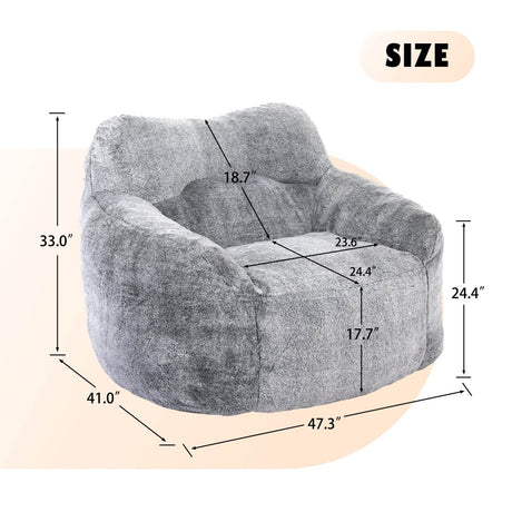 Oversized High - Density Foam Beanbag Chair - Calmora - Sleep Galleria