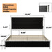 PU Leather Platform Bed Frame with Charging Station and LED Lights - Calmora - Sleep Galleria