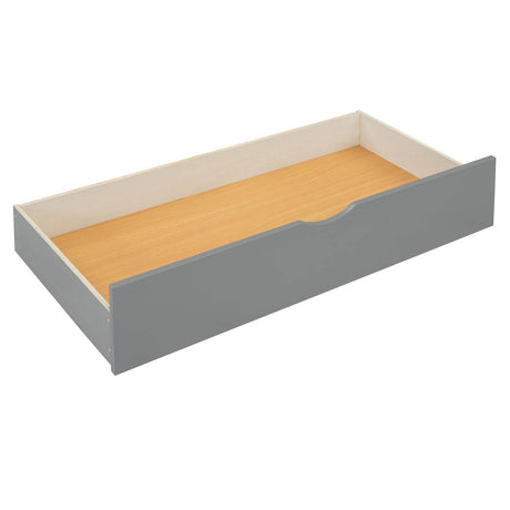 Queen Platform Bed With Trundle Drawers USB Ports Gray - Calmora - Sleep Galleria