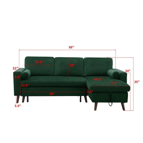 Reversible Pull - Out Sleeper Sofa Bed - Calmora - Sleep Galleria