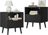 Set of 2 Modern Fluted Wood Nightstands - Sleep Galleria