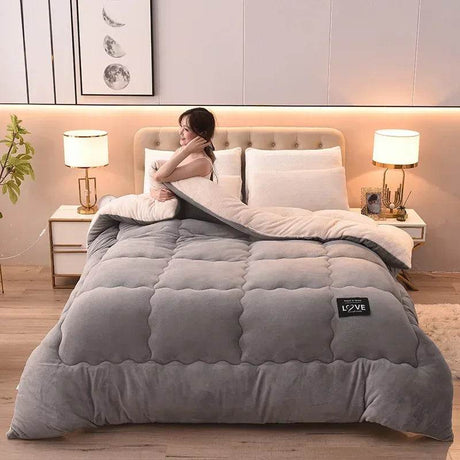 Soft Lamb Cashmere Wool Thickened Winter Blanket - Calmora - Sleep Galleria