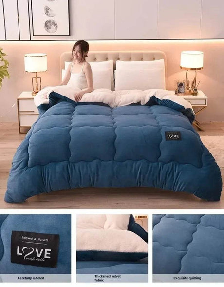 Soft Lamb Cashmere Wool Thickened Winter Blanket - Calmora - Sleep Galleria