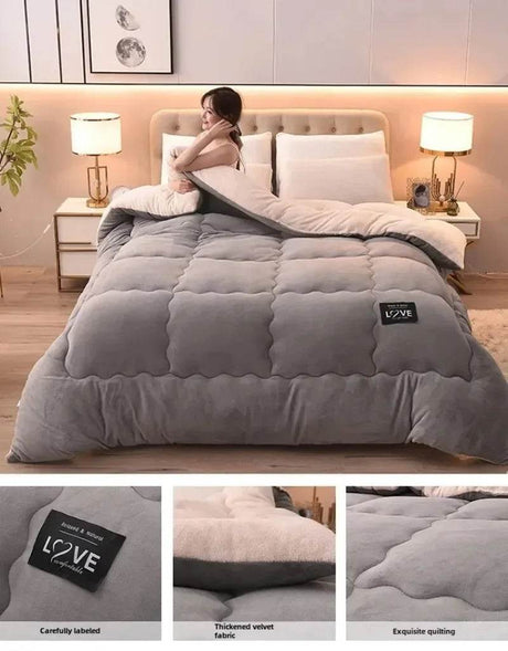 Soft Lamb Cashmere Wool Thickened Winter Blanket - Calmora - Sleep Galleria